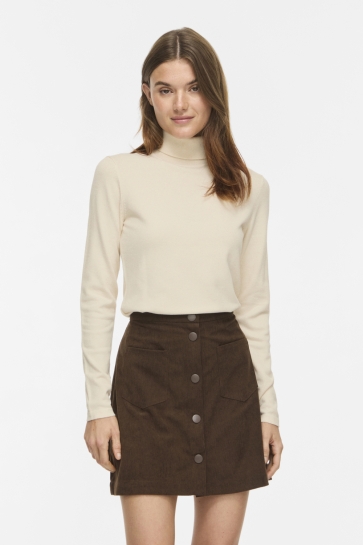 Vila Trui VIMALU ROLLNECK L/S KNIT TOP NOOS 14115276 SANDSHELL/MELANGE