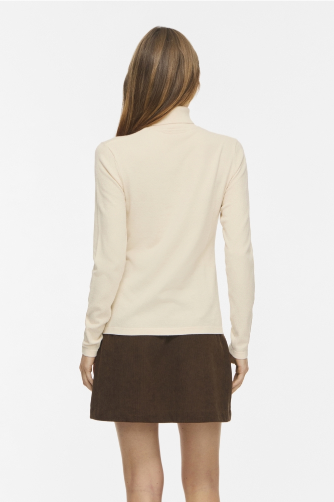 Vila beige dames trui | Model achteraanzicht