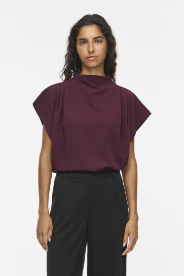 Vila vimerlano funnelneck s/s top/1 Bordeaux