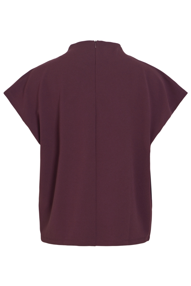 Vila bordeaux dames t-shirt | Achteraanzicht