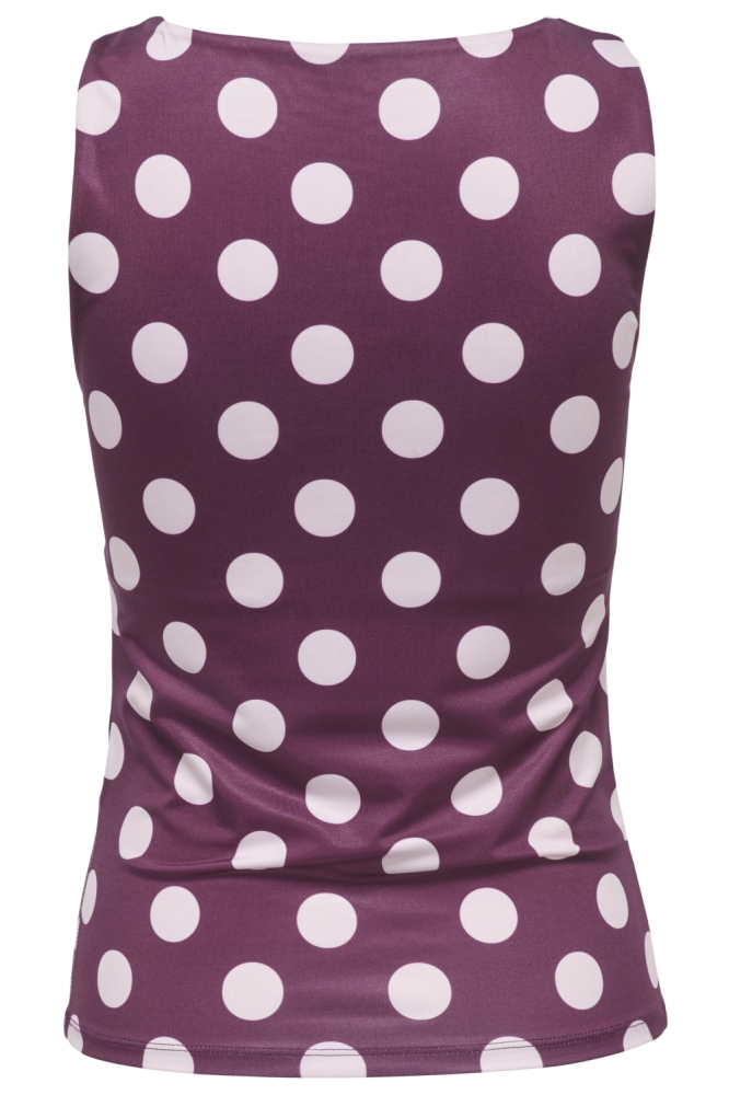 Only bordeaux dames top | Achteraanzicht