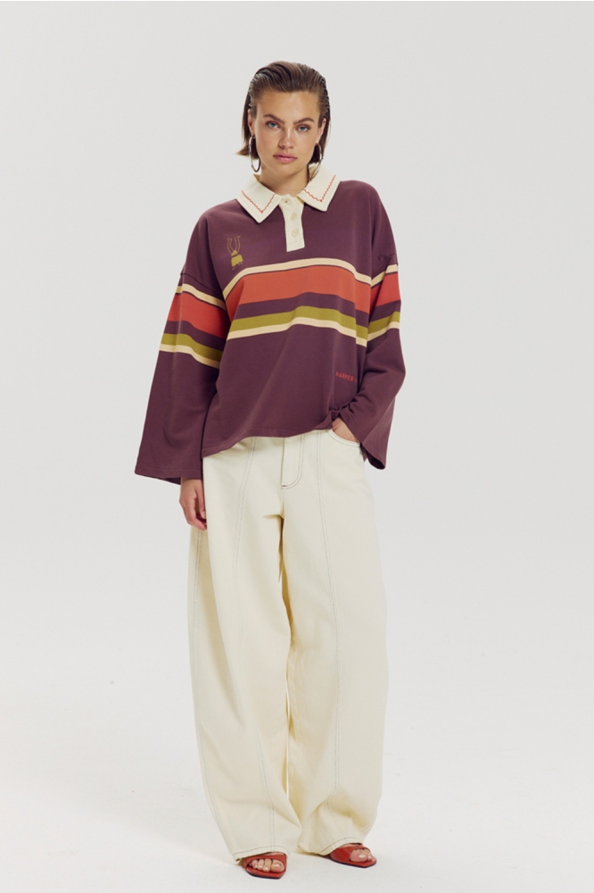 Harper & Yve paarse dames t-shirt | Model