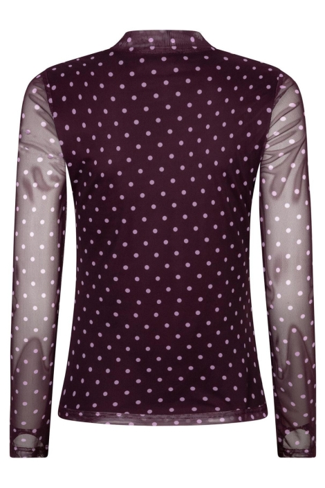 Ydence paarse dames top | Achteraanzicht