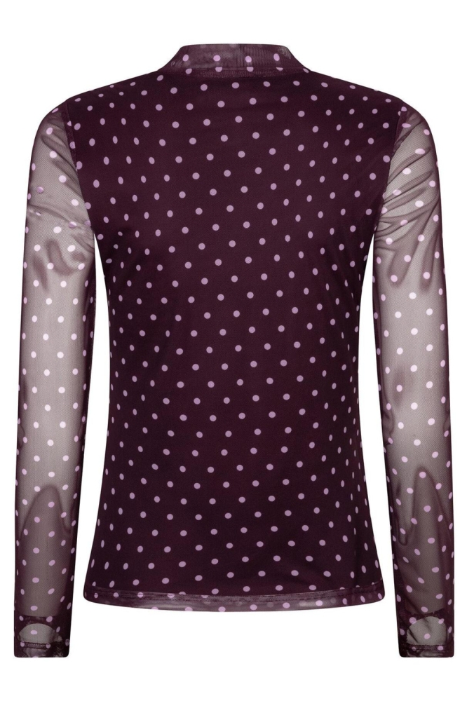 Ydence paarse dames top | Achteraanzicht