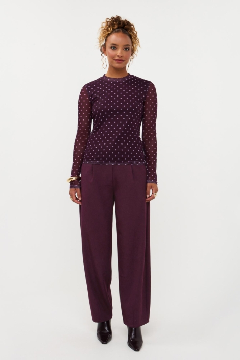 Ydence paarse dames top | Model