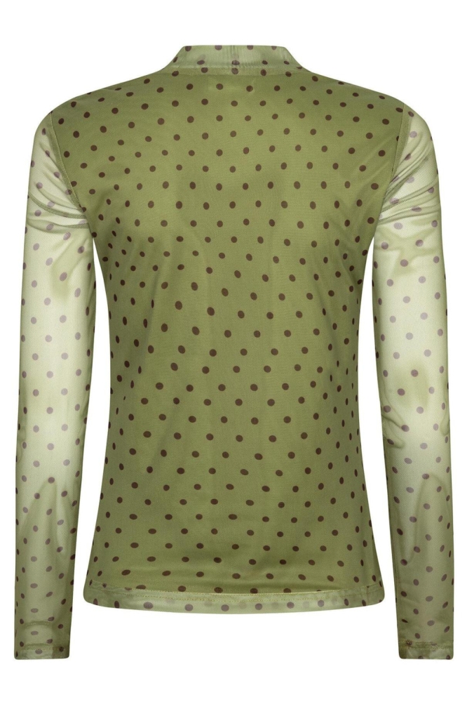 Ydence groene dames top | Achteraanzicht