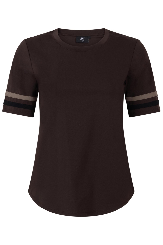 Ann&You bruine dames t-shirt | Vooraanzicht