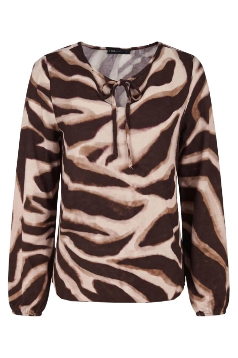 FOS Amsterdam bruine dames blouse | Vooraanzicht