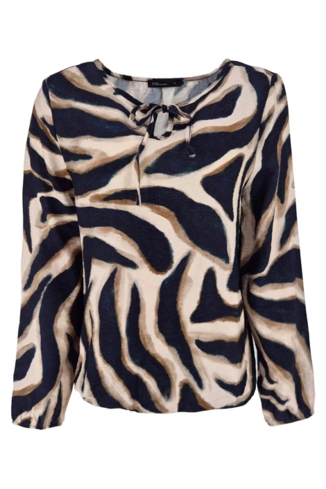 FOS Amsterdam blauwe dames blouse | Vooraanzicht