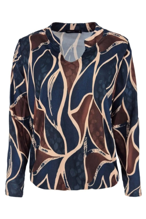 FOS Amsterdam blauwe dames t-shirt | Vooraanzicht