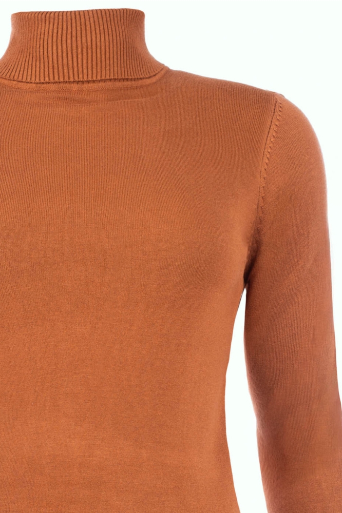 NED camel dames trui | Close up