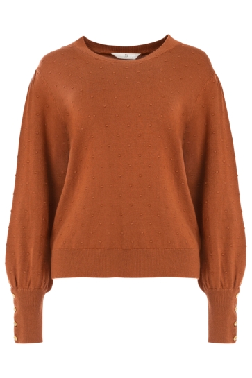 NED Trui VASET LS RMB BREI 26W1 U106 44 Coconut Shell
