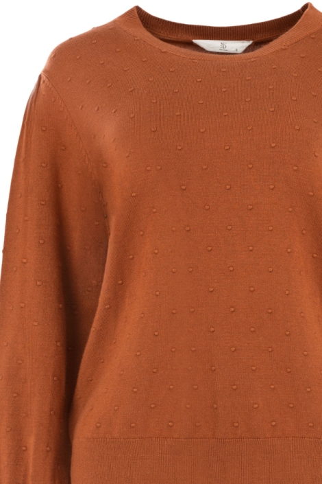 NED camel dames trui | Close up