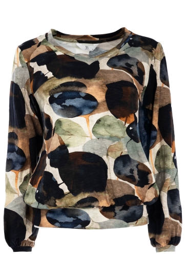 NED T-shirt VERAYA LS ORGANIC 26W1 UL084 03 Downtown brown 