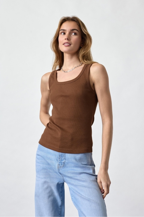 SisterS point bruine dames top | Model vooraanzicht