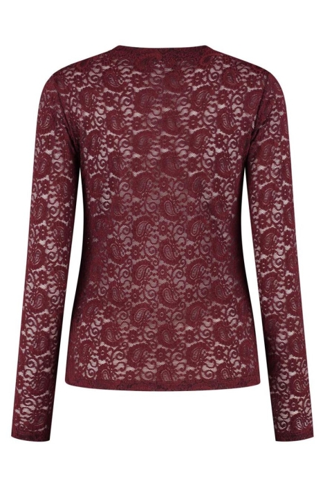 Lady Day bordeaux dames t-shirt | Achteraanzicht
