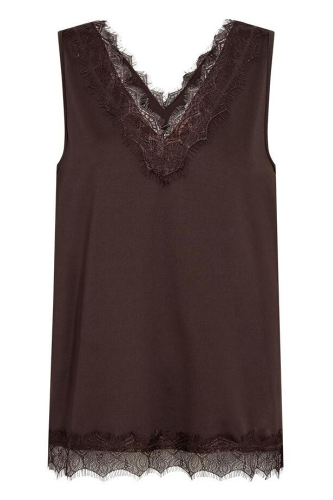 Freequent bruine dames top | Achteraanzicht