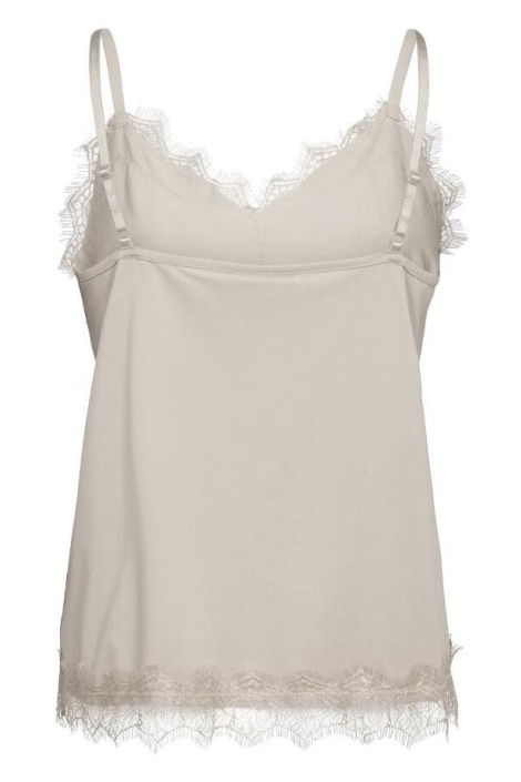 Freequent beige dames top | Achteraanzicht
