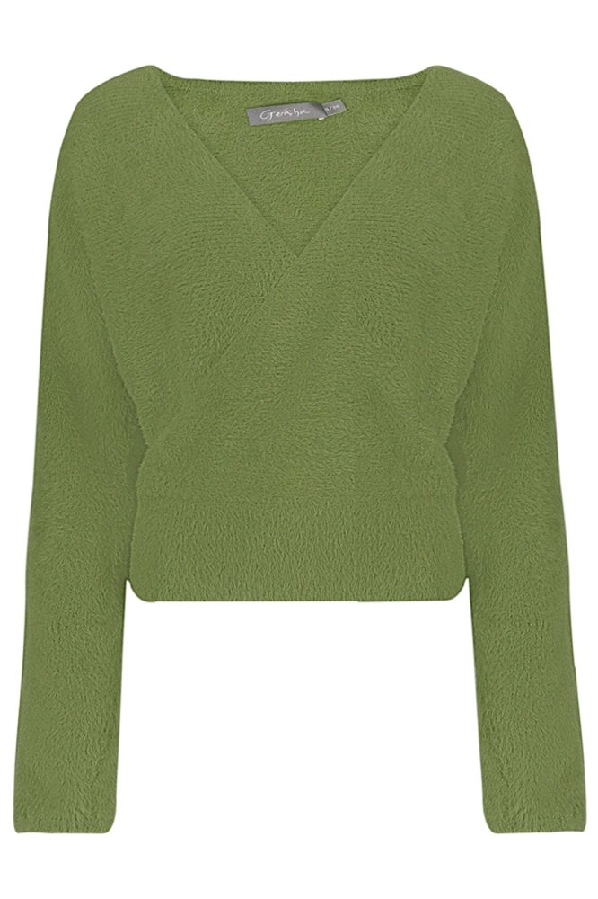 Geisha groene dames trui | Vooraanzicht