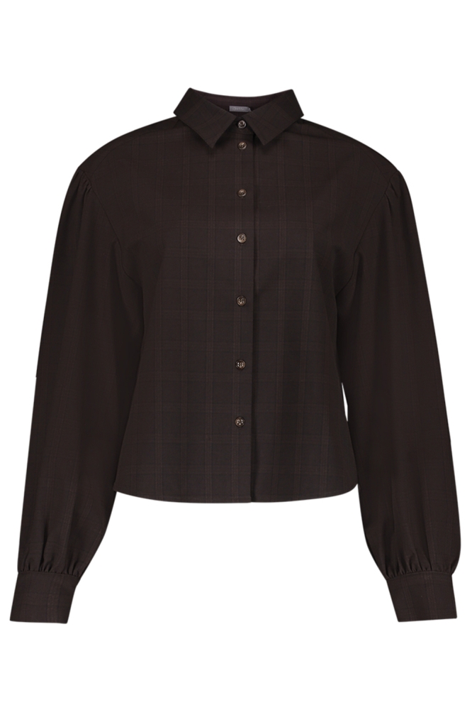 Geisha bruine dames blouse | Vooraanzicht