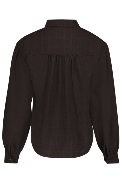 Geisha bruine dames blouse | Achteraanzicht