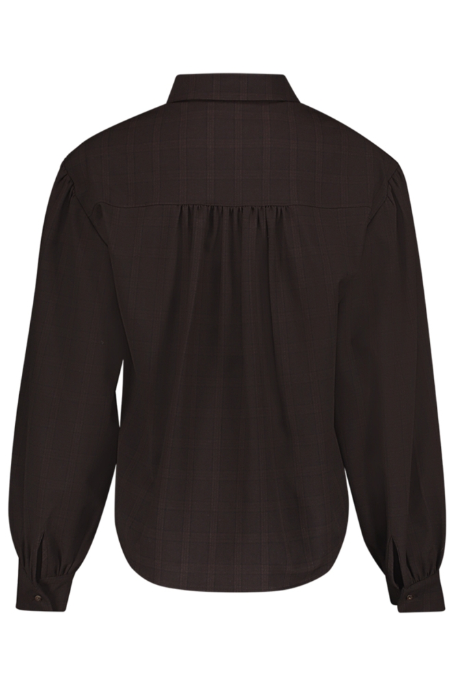 Geisha bruine dames blouse | Achteraanzicht