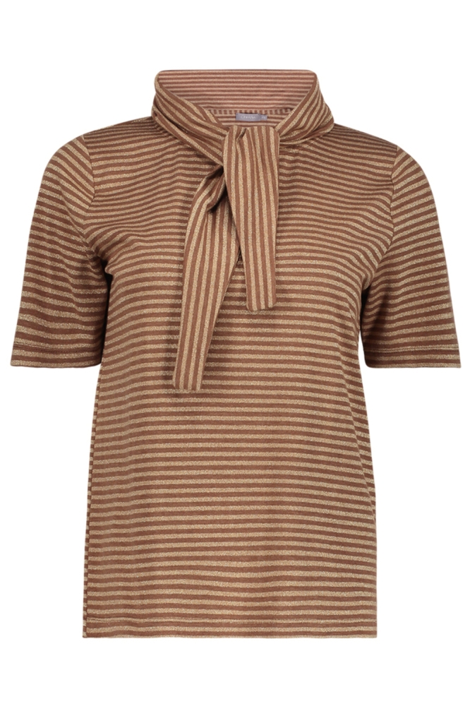 Geisha camel dames t-shirt | Vooraanzicht