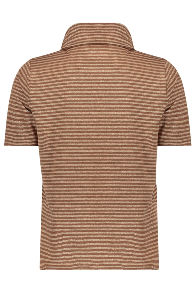 Geisha camel dames t-shirt | Achteraanzicht