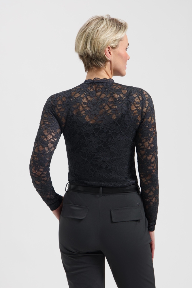 Lady Day grijze dames top | Model achteraanzicht