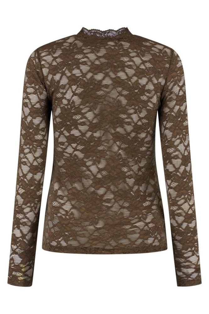 Lady Day bruine dames top | Achteraanzicht