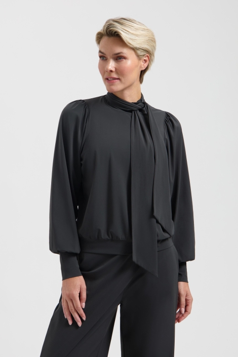 Lady Day grijze dames top | Model vooraanzicht