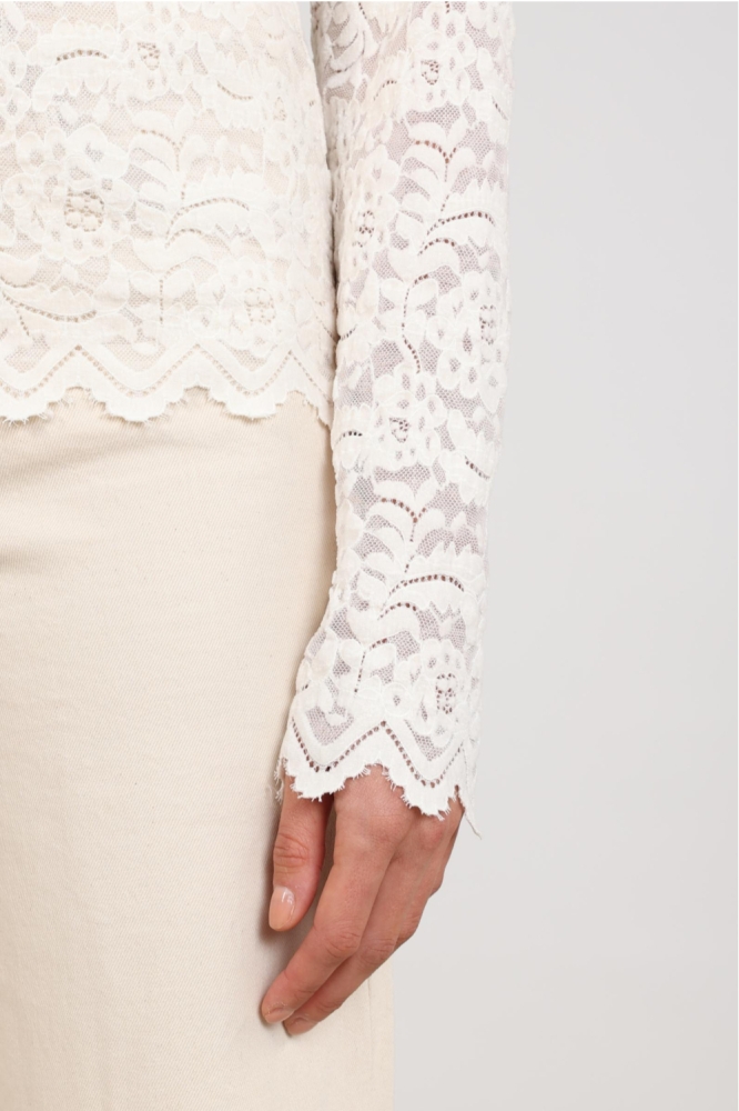 Nukus witte dames t-shirt | Close up