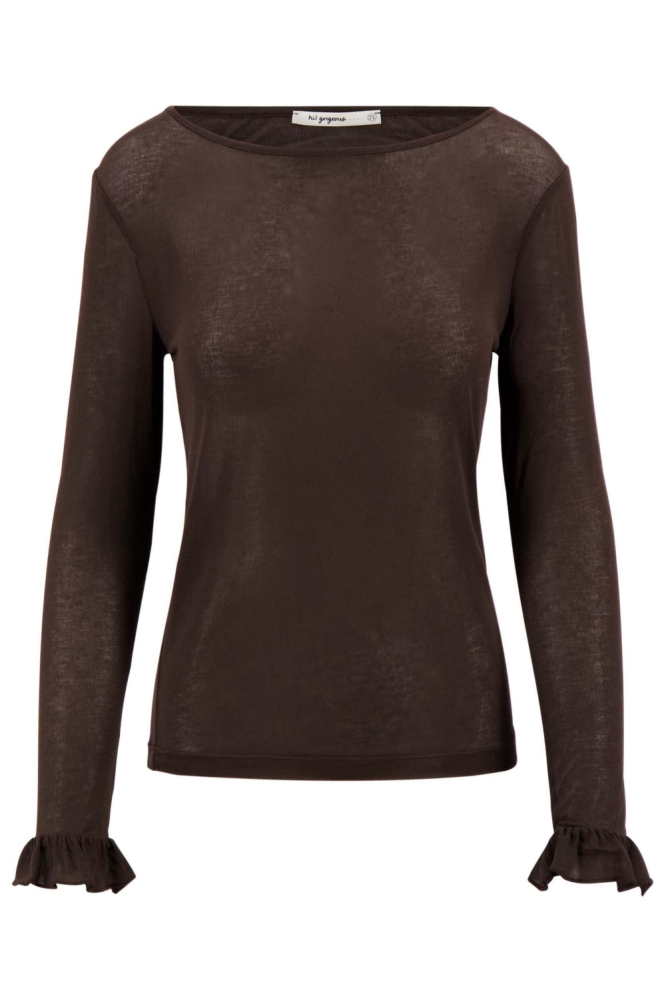 Zusss bruine dames top | Vooraanzicht