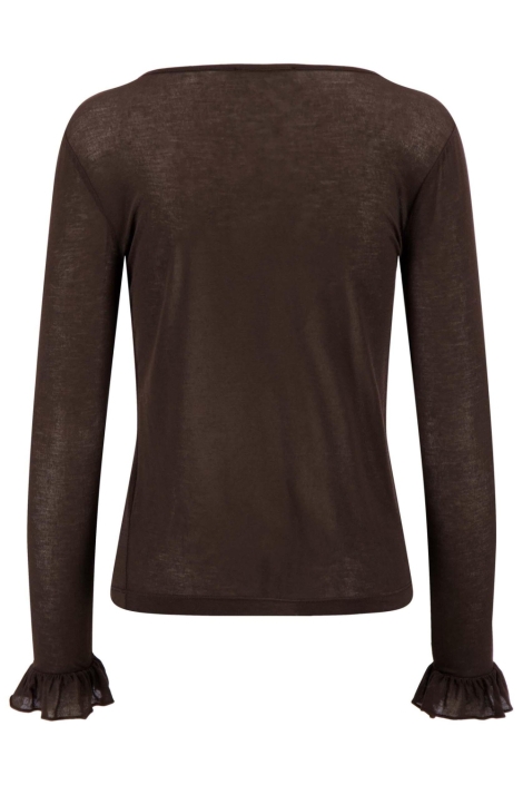 Zusss bruine dames top | Achteraanzicht