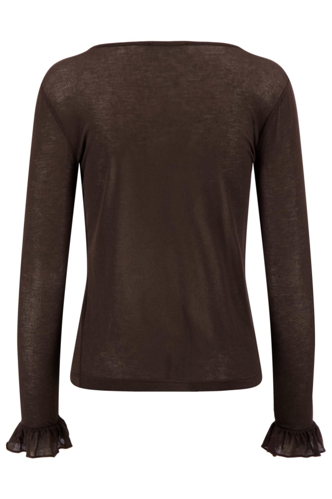 Zusss bruine dames top | Achteraanzicht