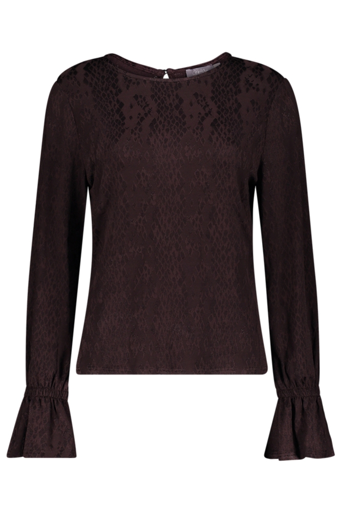 Geisha bruine dames top | Vooraanzicht