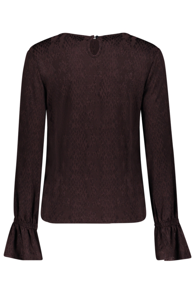 Geisha bruine dames top | Achteraanzicht