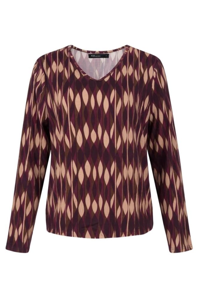 FOS Amsterdam bordeaux dames t-shirt | Vooraanzicht