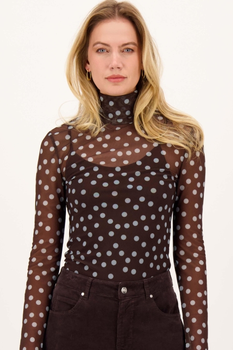 Zusss bronzen dames top | Model vooraanzicht