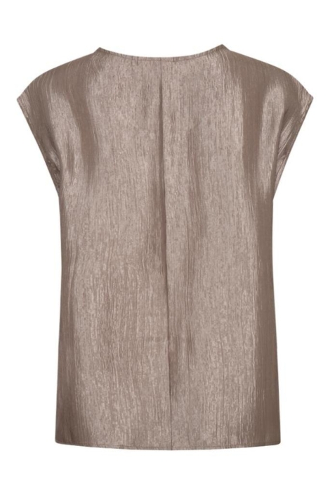 Freequent taupe dames t-shirt | Achteraanzicht