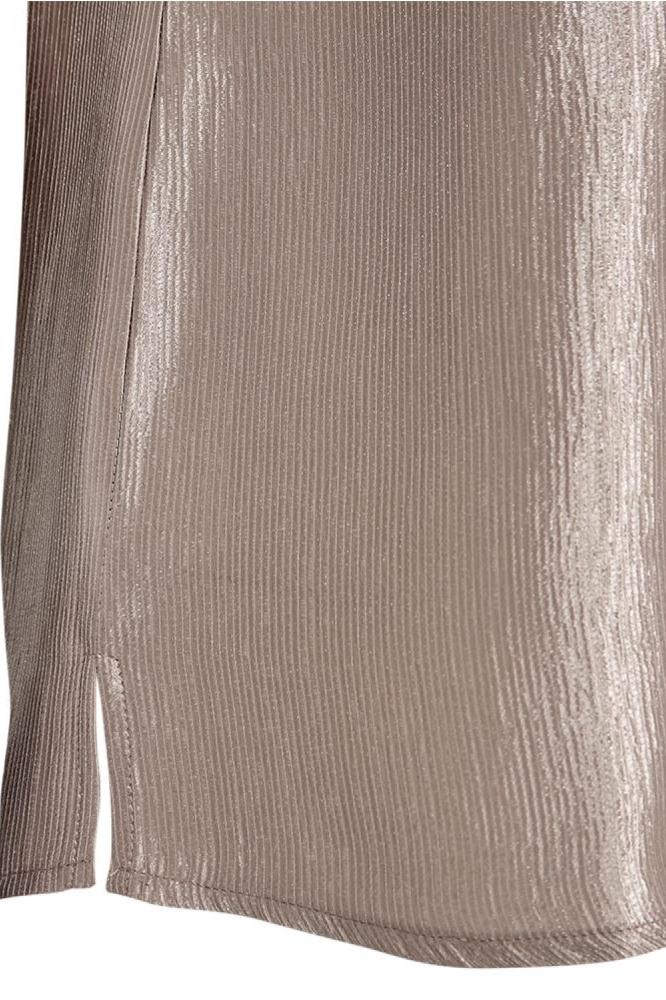 Freequent taupe dames t-shirt | Close up