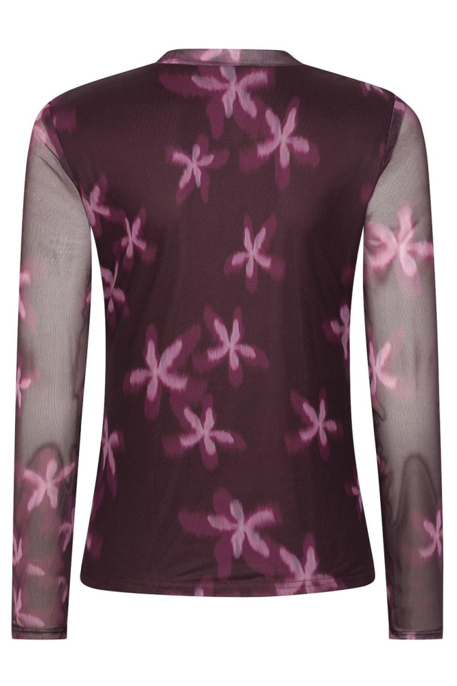Ydence paarse dames top | Achteraanzicht