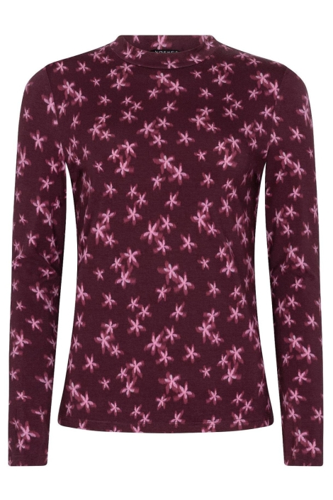 Ydence paarse dames t-shirt | Vooraanzicht