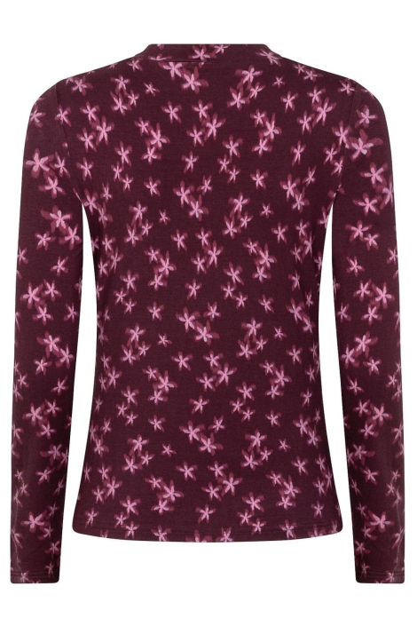Ydence paarse dames t-shirt | Achteraanzicht