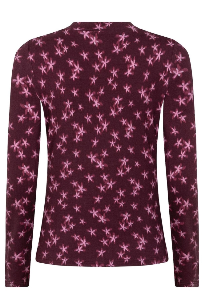 Ydence paarse dames t-shirt | Achteraanzicht