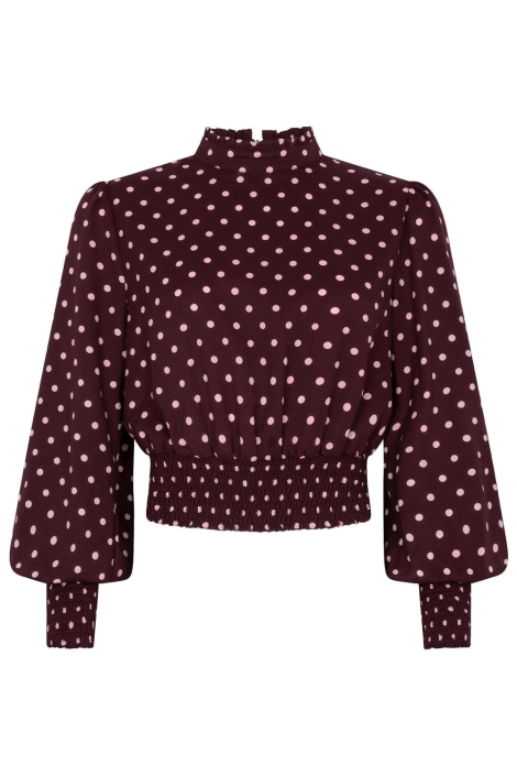 Ydence paarse dames top | Vooraanzicht