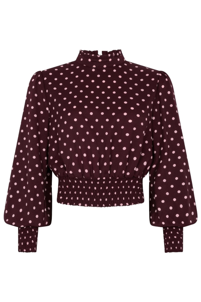 Ydence paarse dames top | Vooraanzicht