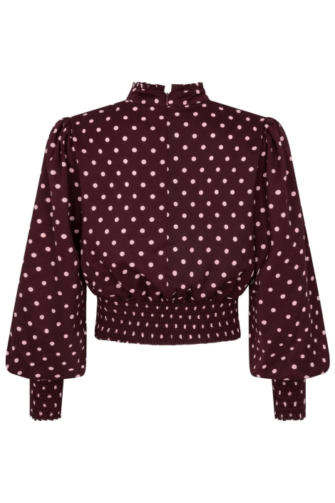 Ydence paarse dames top | Achteraanzicht