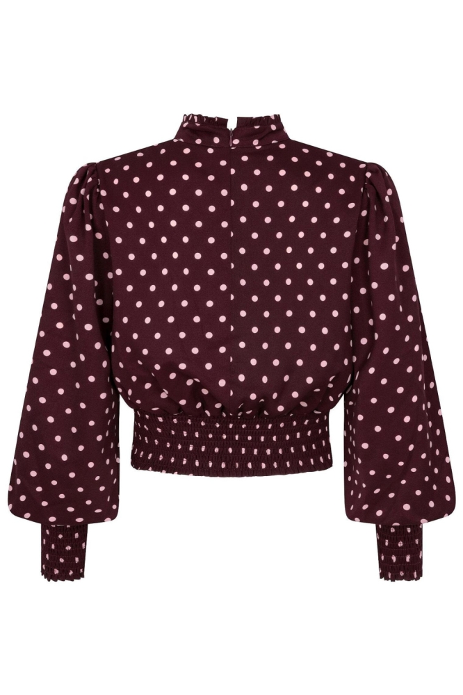 Ydence paarse dames top | Achteraanzicht