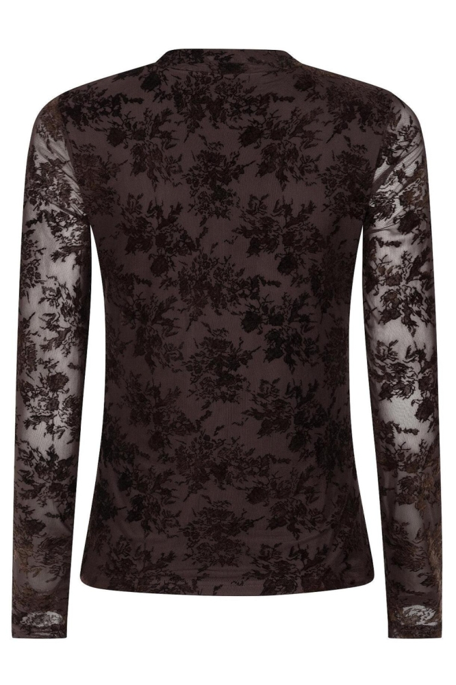 Ydence bruine dames top | Achteraanzicht